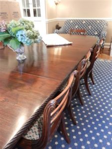 British Khaki Dining Table & Chairs