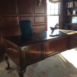 Executive Desk with Leather Chair 6' W x 33" D