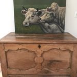 Charming Chest With Cows On Board