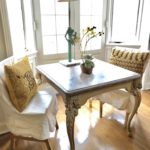 Marble Top Table With Rams Head Decoration