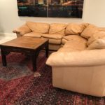 Butterscotch Leather Sectional For The Man Cave