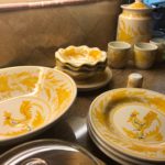 Rooster Dinnerware Sets In Red Yellow And Blue