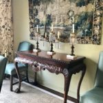 Beautifully Carved Console Table And French Tapestry