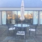 PAIR Of OUTDOOR Tables And Chairs Neutral Cushions