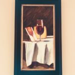 Signed Oil Painting By Darrell Hill; Titled Cheese And Cabernet 29 X 17