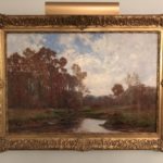 Oil On Canvas 45 X 32 Stream In Autumn Willian Post Merritt 1856 1935