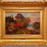 Oil On Canvas 27 X 22 Autumn Landscape Joseph Morvillery 1800 1870 Copy