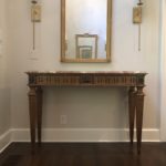PAIR Of Lois Console Tables With Marble Tops & PAIR Of Vaughn Gilt Mirrors