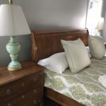 Pair Of Lamps And Ethan Allen Legacy Collection Sleigh Bed And Side Tables