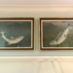 Set Of Three Beautiful Pastels Titled Trout On Line 35x25 Sydney Bickford