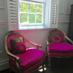 French Chairs In Lovely Pink Velvet! Charming For A Bedroom!