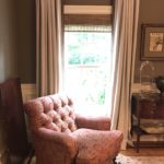 Lillian August Chair And Custom Parc Monceau Beige Linen Drapers For FOUR Windows Approx 98 High & Each Panel Approv 6ft