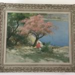 Signed Oil Painting Titled The Pink Tree