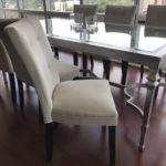 ZGallerie Dining Table And 6 Chairs Silver Patina 7ft Table By 41in