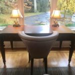 Charming Ethan Allen Desk With Leather Top