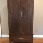Bedroom Petite Armoire 6 Ft H X 3ft W And Coordinating Chest And Queen Sleigh Bed