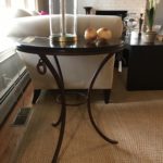 Iron And Wood Side Table