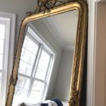 French Gilt Bevelled Mirror With Lovely Detail Copy