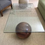 Glass And Ball Cocktail Table