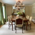 Bausman Dining Table And Custom Chairs (can Open To 12 T) Hidden Leaves, Stark Carpet & Large Miror