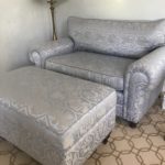 Charming Chair For One Or Two With Ottoman In Custom Fabric