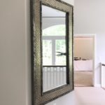 Large Mirror With Industrial Style Woven Metals