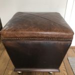 Leather Stool With Storage