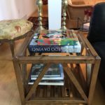 PAIR OF FRENCH Side Tables With Glass TOPS 2 Ft Square By 21 High