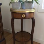 Pair Of French Side Tables White Marble Tops
