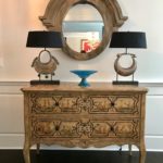Chest With Painted Detail ,Mirror And Lamps NFS
